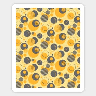 Gray and Yellow Circle Seamless Pattern 027#001 Sticker